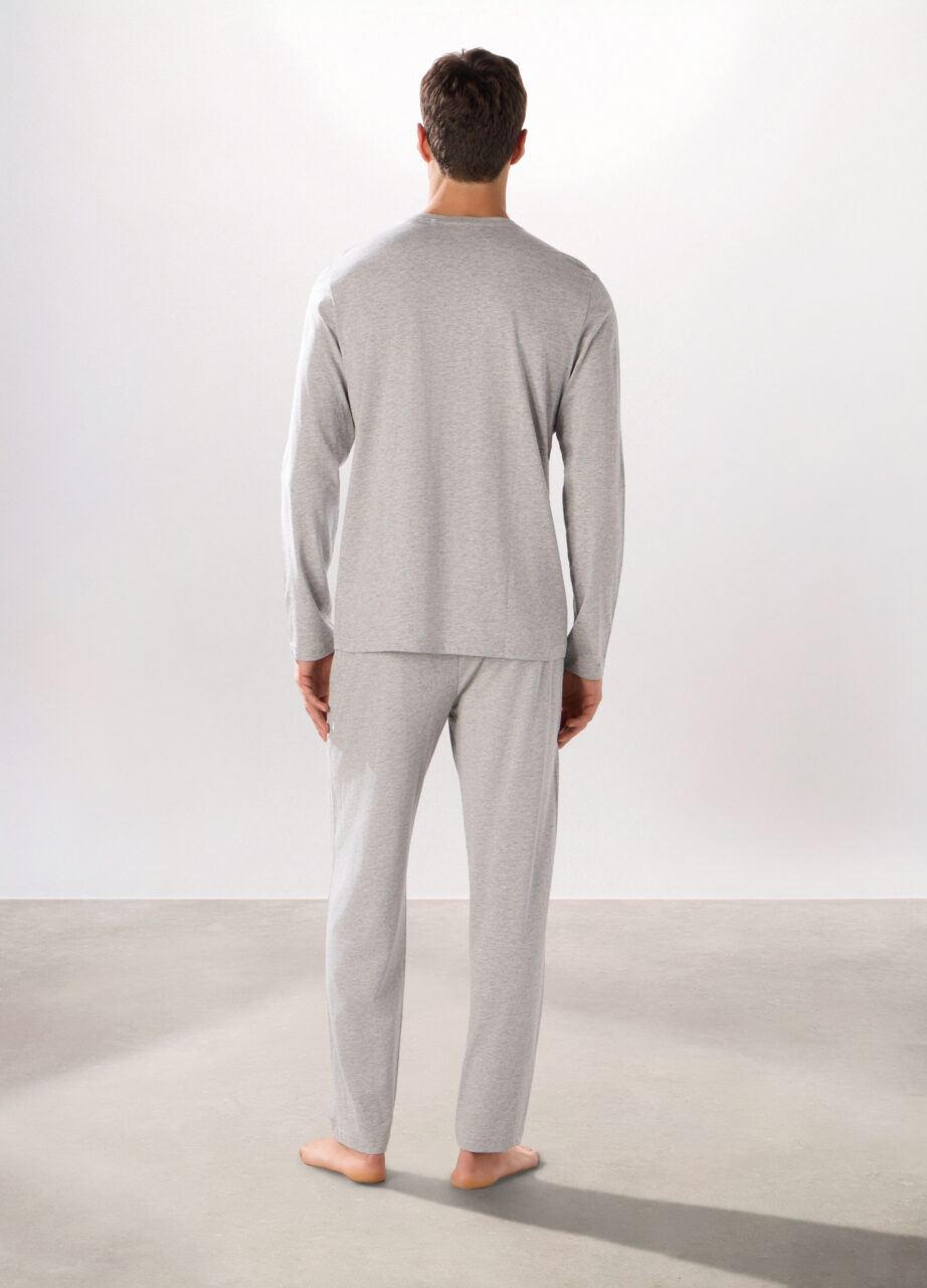 Alternative view of Muška duga pidžama od pamučne mješavine jerseya