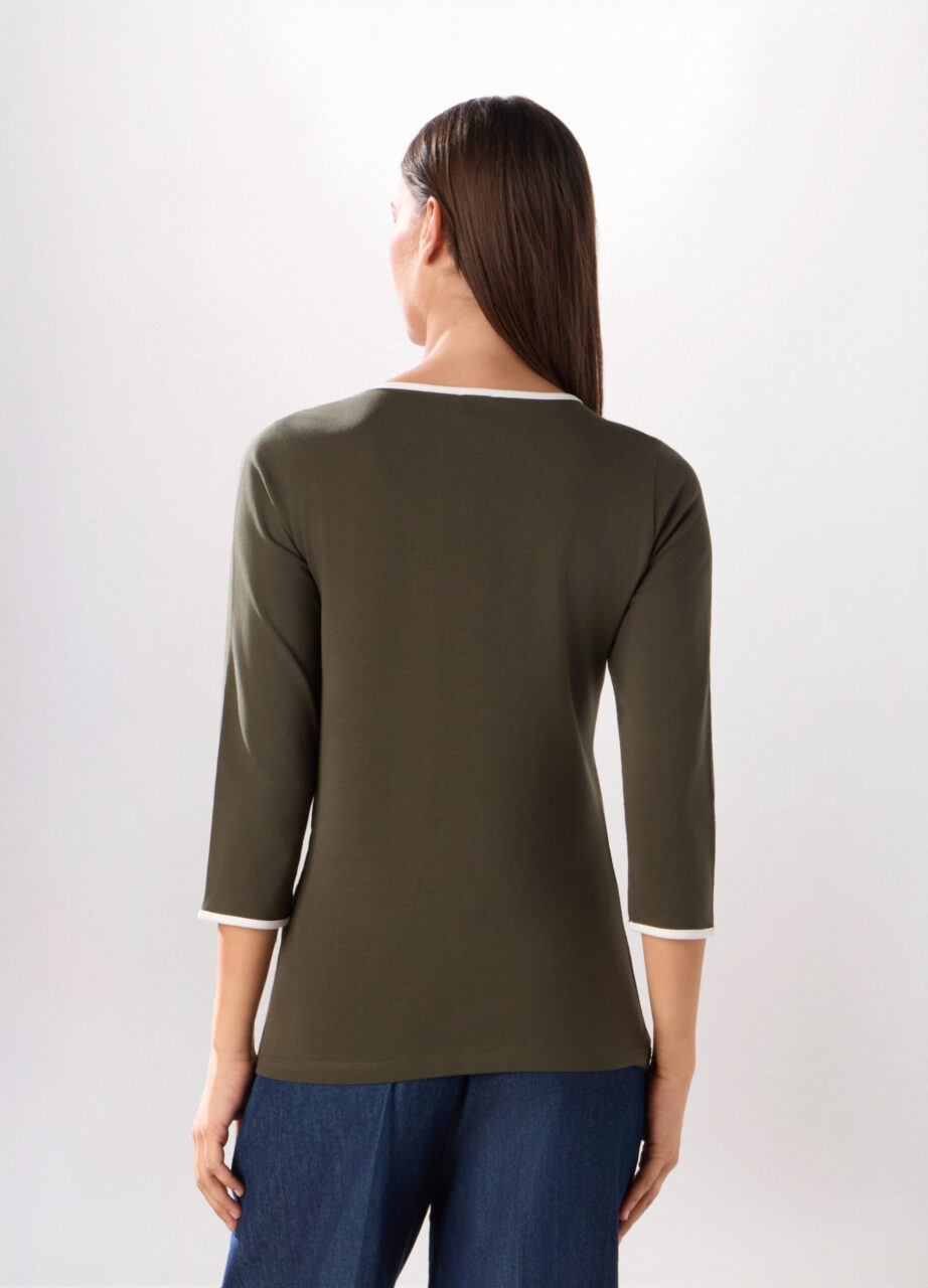 Alternative view of Majica od elastičnog jersey pamuka za žene