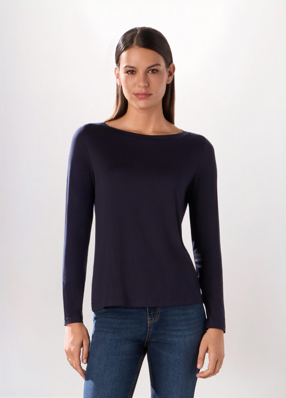 Majica od elastične jersey viskoze za žene