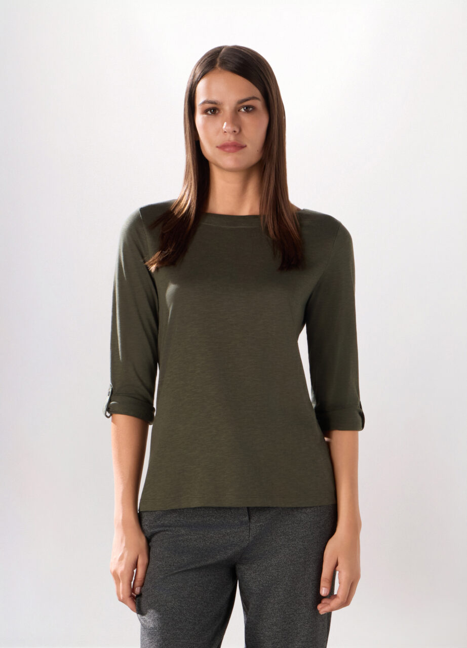 Majica od slub jerseya s mješavinom pamuka za žene