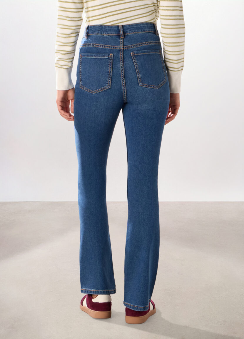 Pantalone od rastezljivog denim materijala s mješavinom pamuka za žene - Image 2