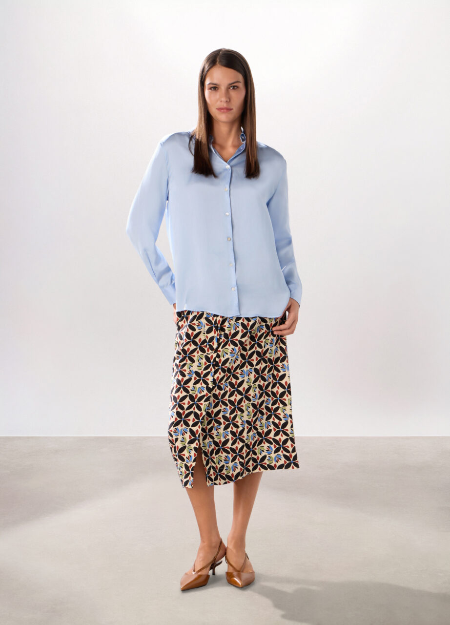 Duga suknja od čiste viskoze za žene