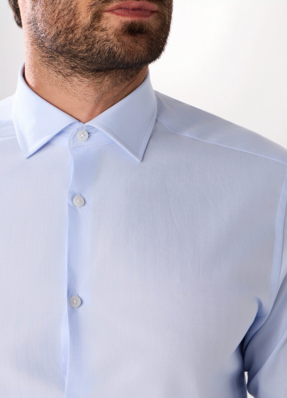 Slim fit košulja od rastezljivog pamuka za muškarce - Image 3