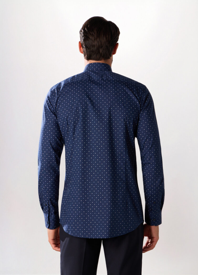 Slim fit košulja sa štampom za muškarce - Image 2