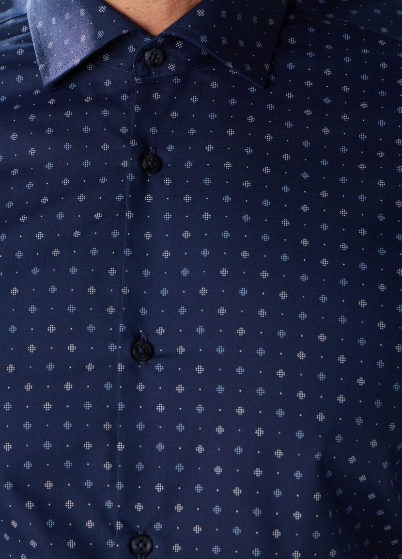 Slim fit košulja sa štampom za muškarce - Image 3
