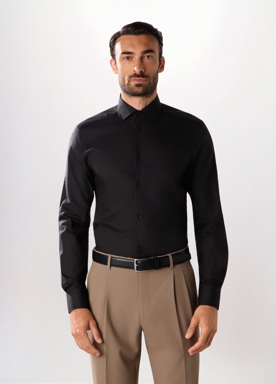 Regular fit košulja od mješavine pamuka za muškarce