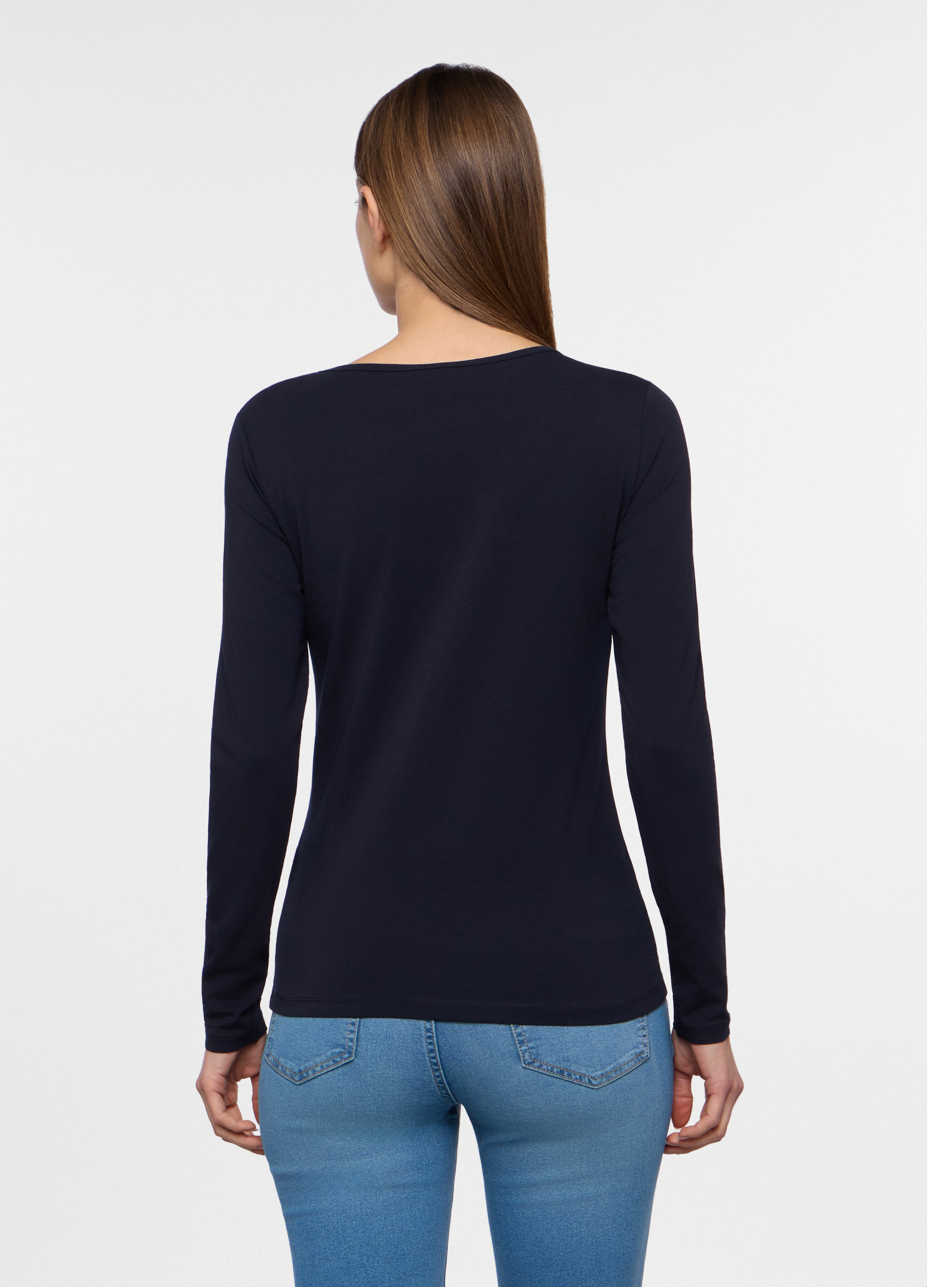 Alternative view of Ženska majica s okruglim izrezom od rastezljivog materijala