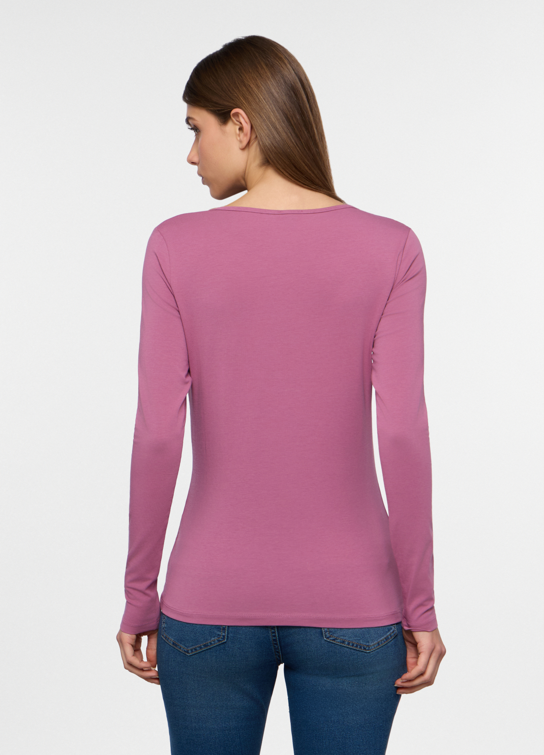 Alternative view of Ženska majica s okruglim izrezom od rastezljivog materijala