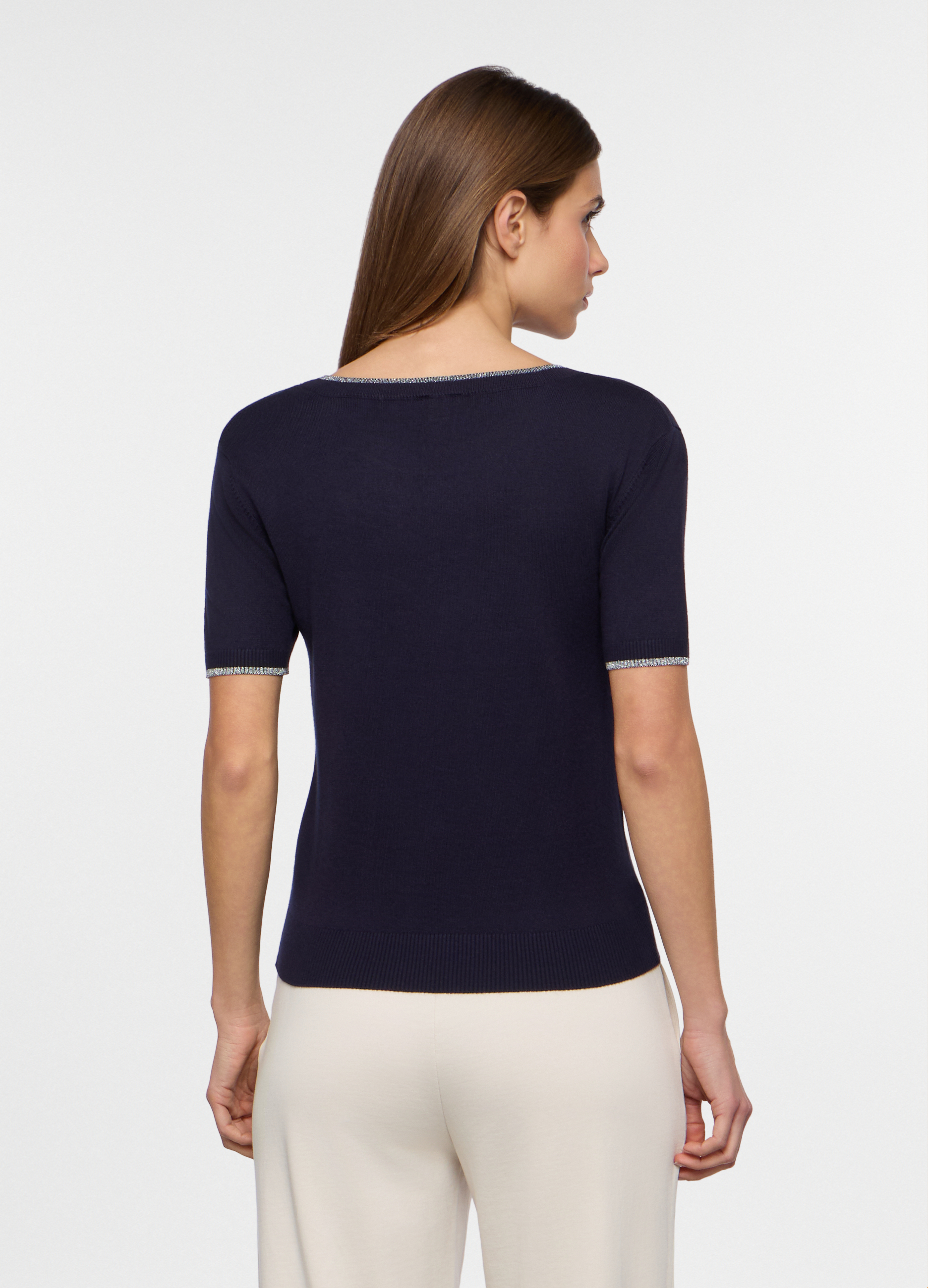 Alternative view of Ženski pulover s okruglim izrezom, teksturirana obrada