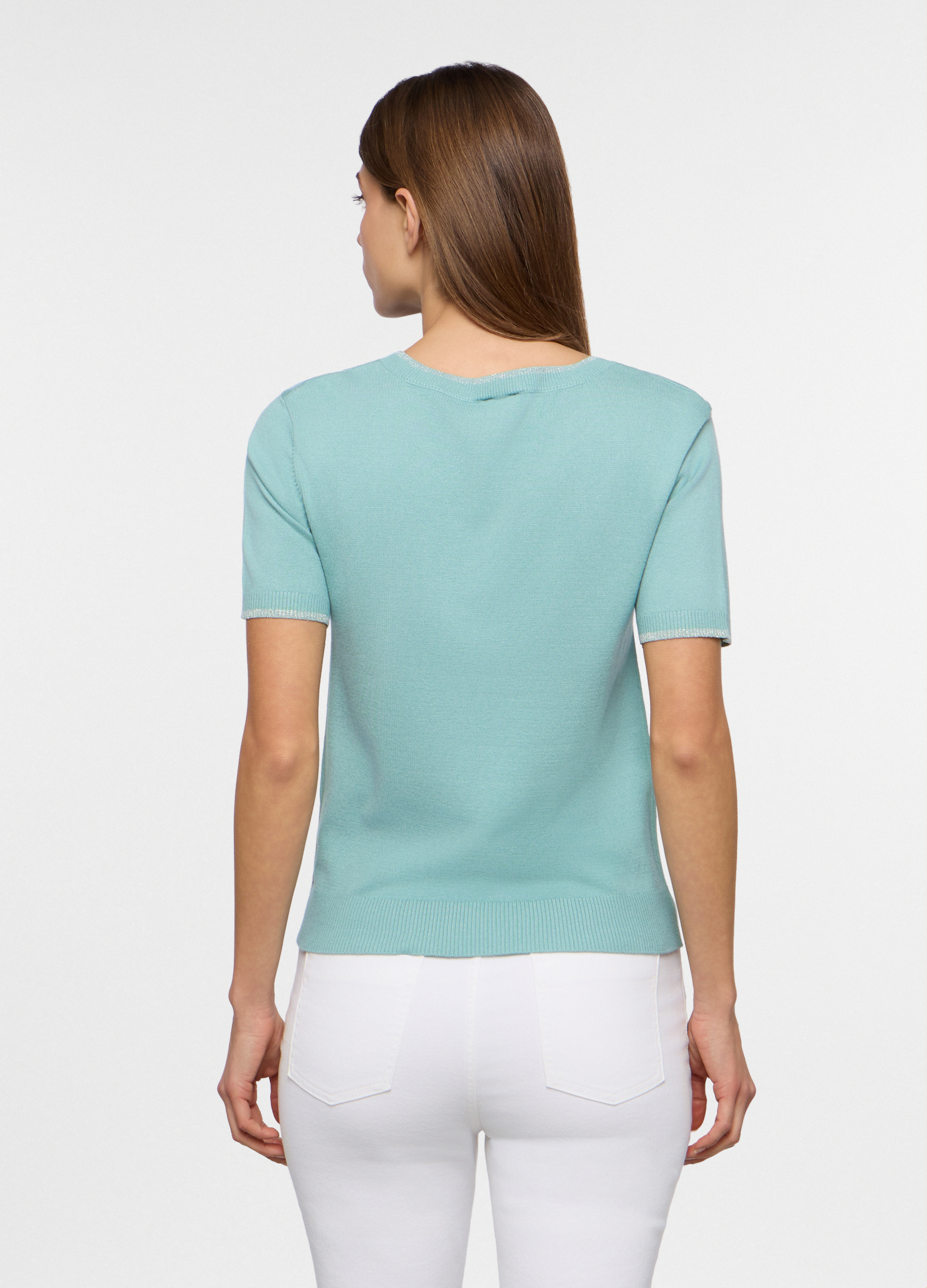 Alternative view of Ženski pulover s okruglim izrezom, teksturirana obrada