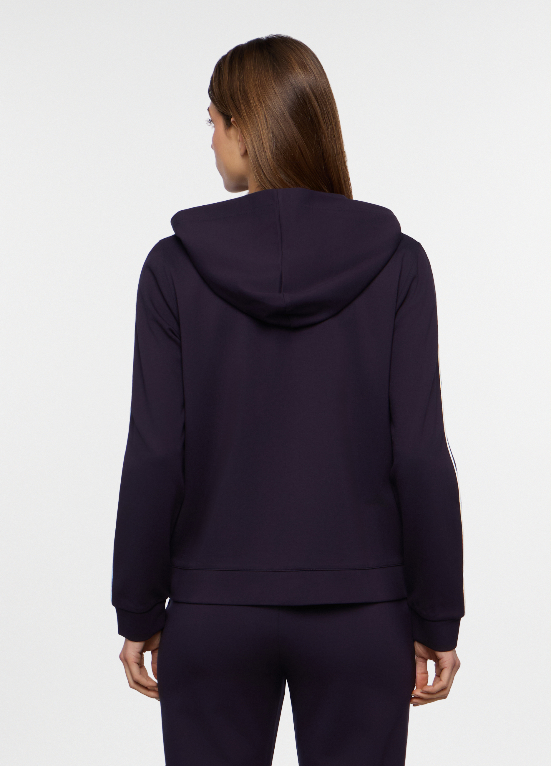 Alternative view of Ženska jakna od rastezljivog punto Milano materijala s kapuljačom