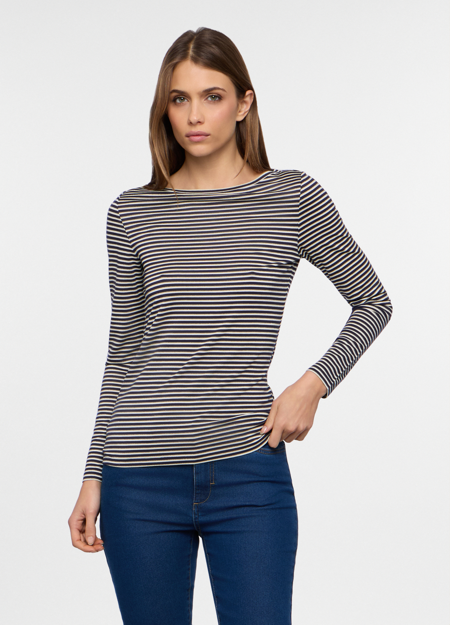 Ženska dukserica s okruglim izrezom od french terry materijala