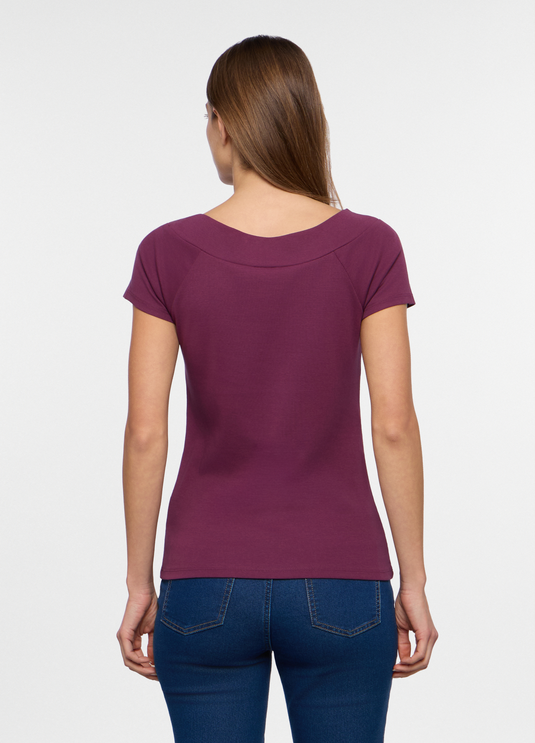 Alternative view of Ženska majica s izrezom u obliku čamca