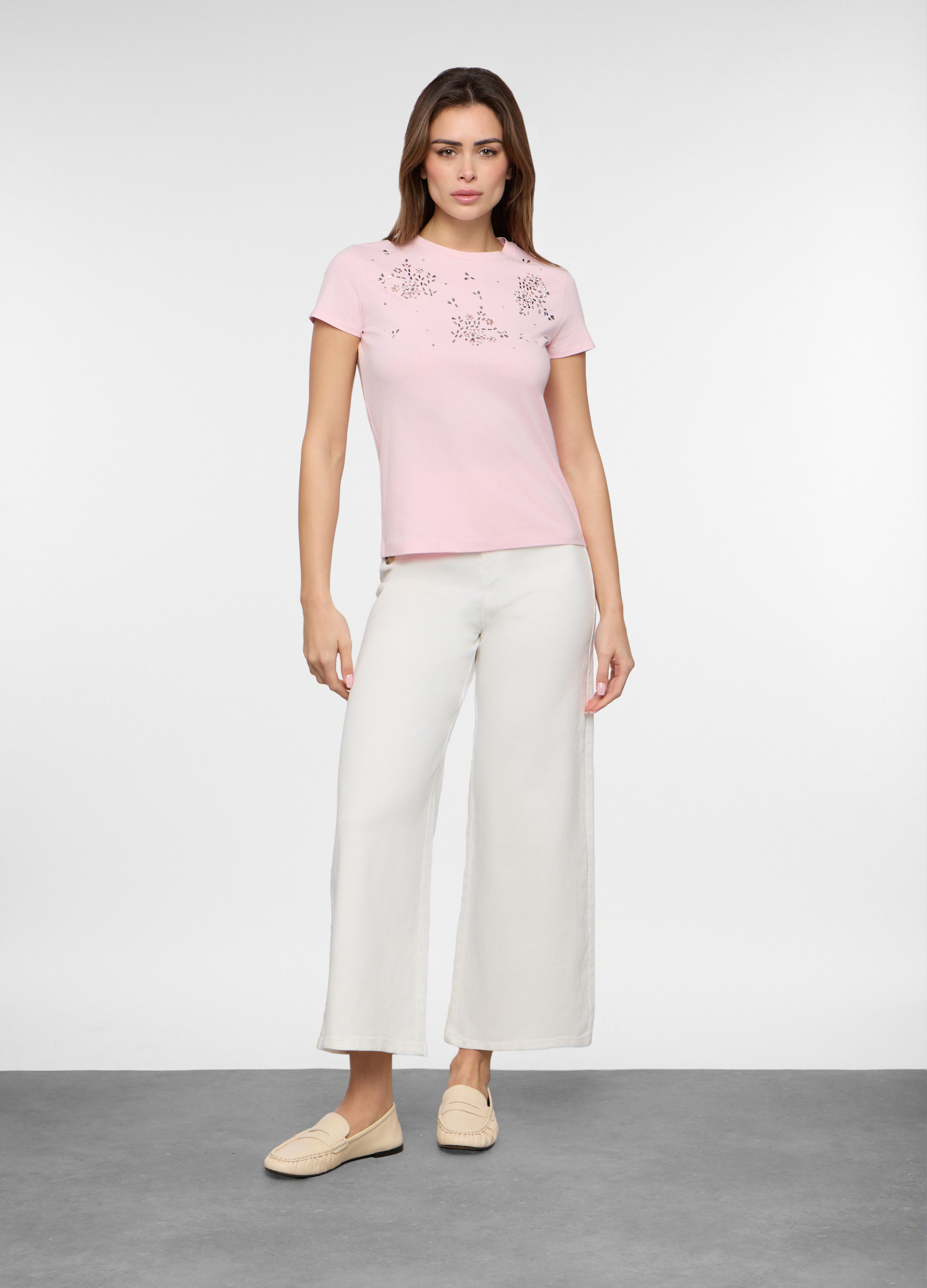 Ženske hlače od rastezljivog pamučnog twilla