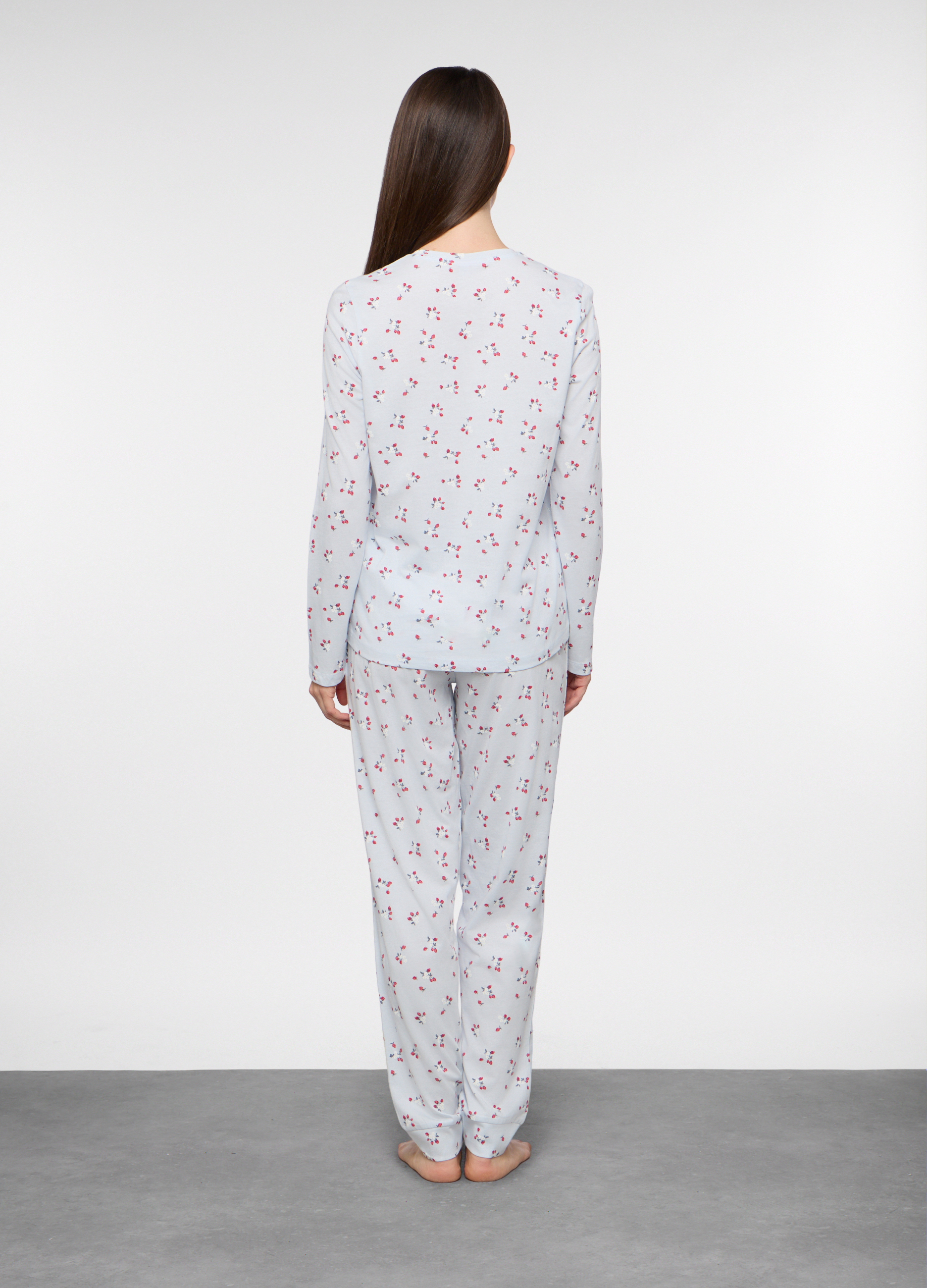Alternative view of Ženski dugi pidžama set od čistog pamuka