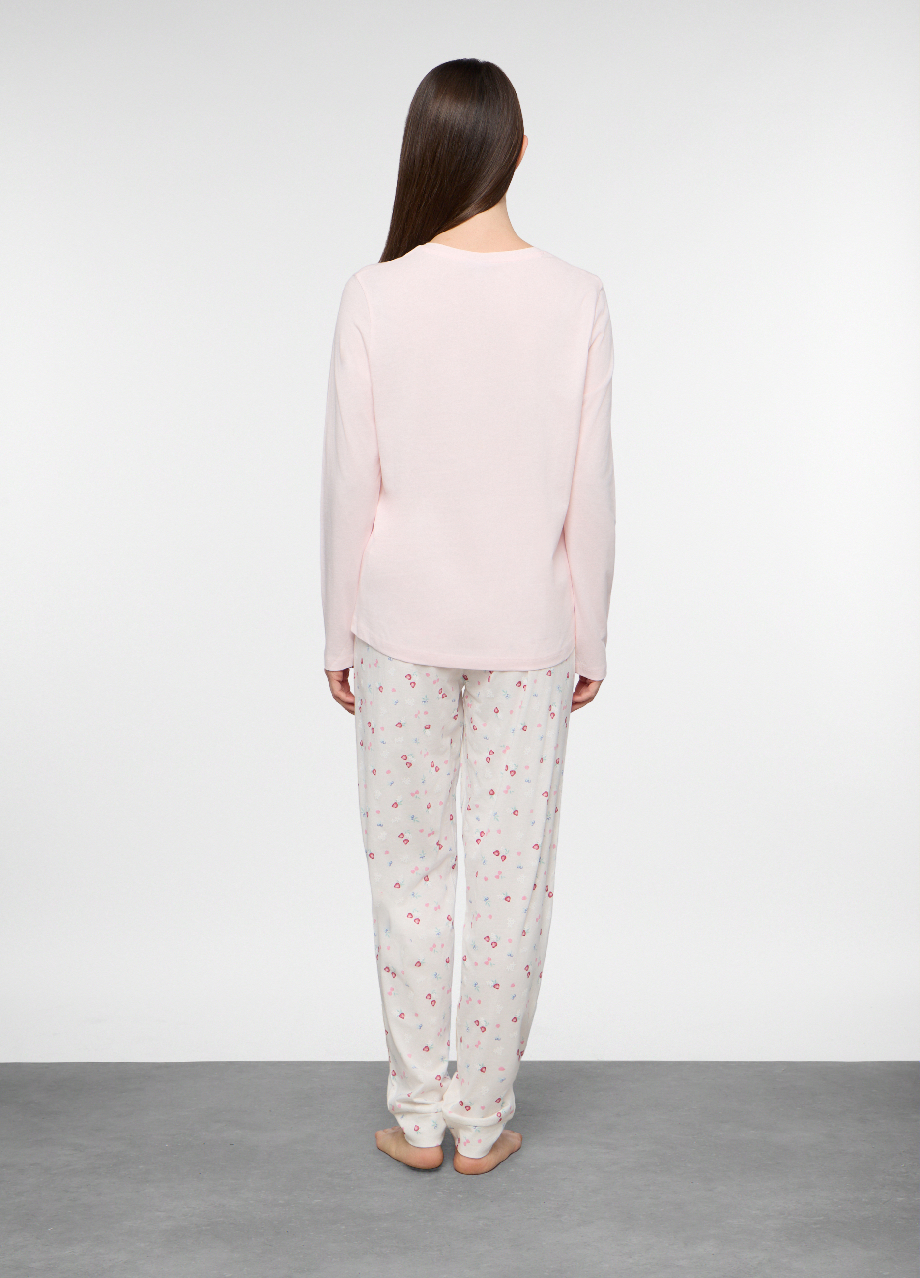 Alternative view of Ženski dugi pidžama set od čistog pamuka