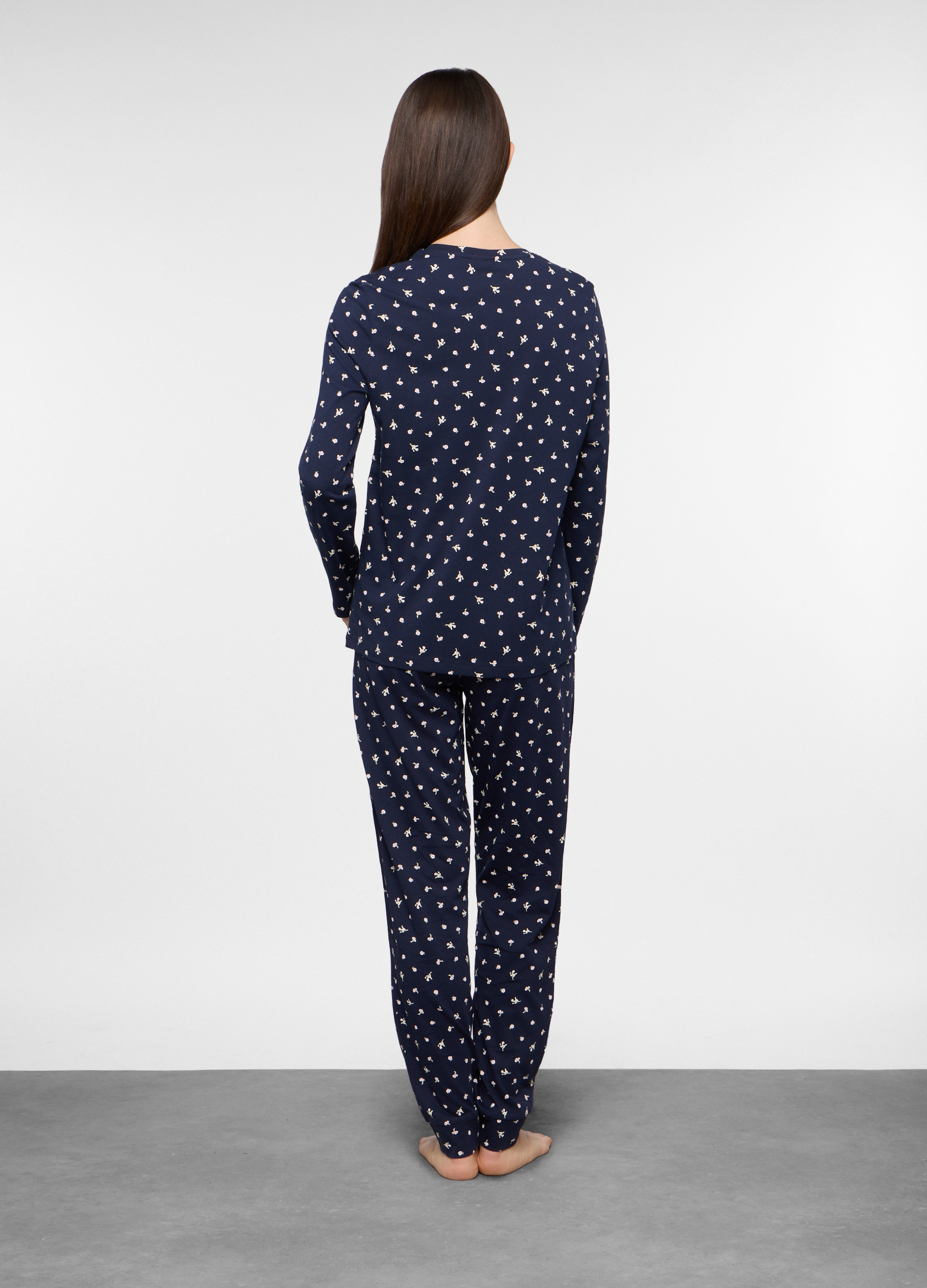 Alternative view of Ženski dugi pidžama set od čistog pamuka