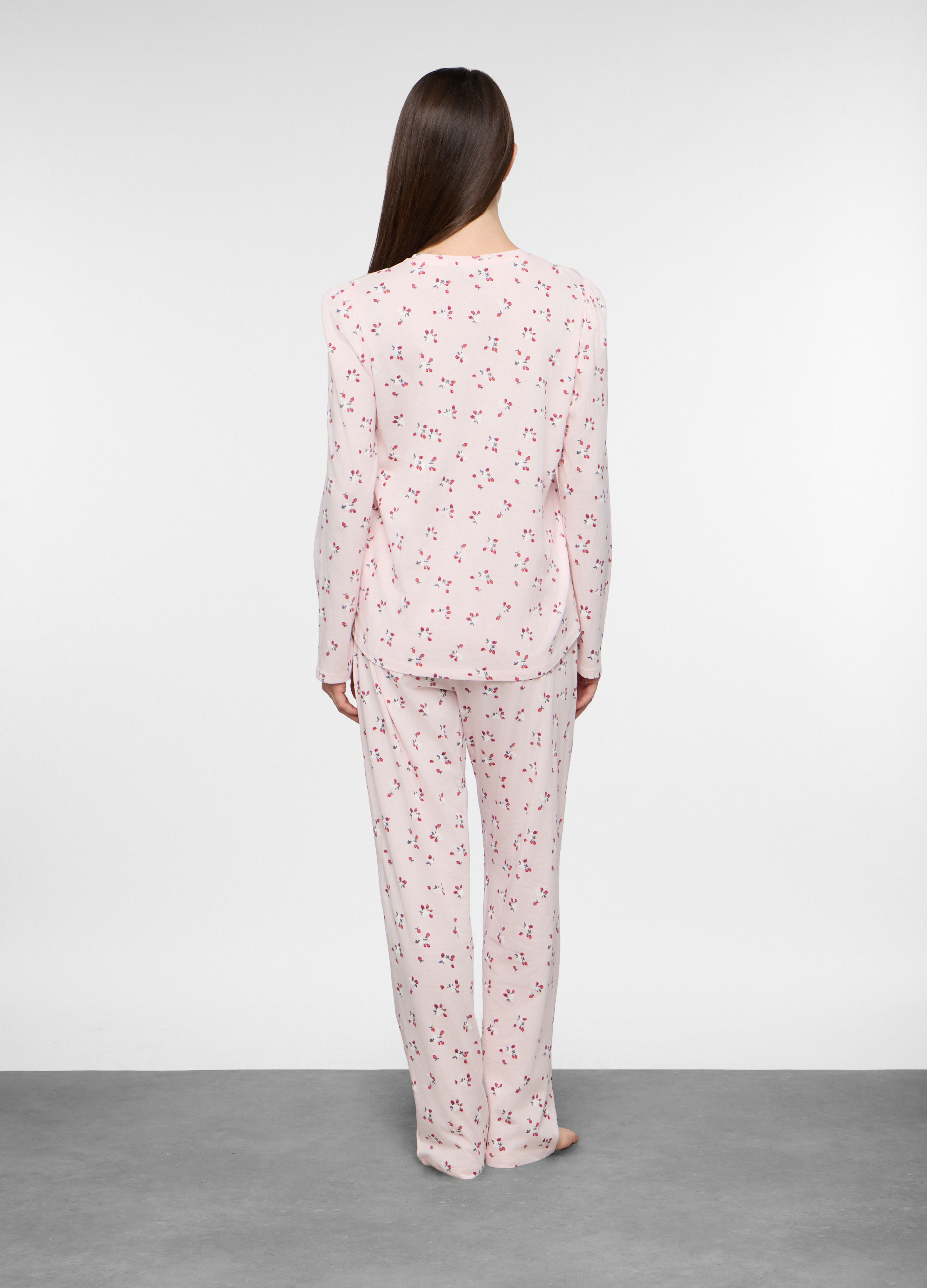 Alternative view of Ženski dugi pidžama set od čistog pamuka