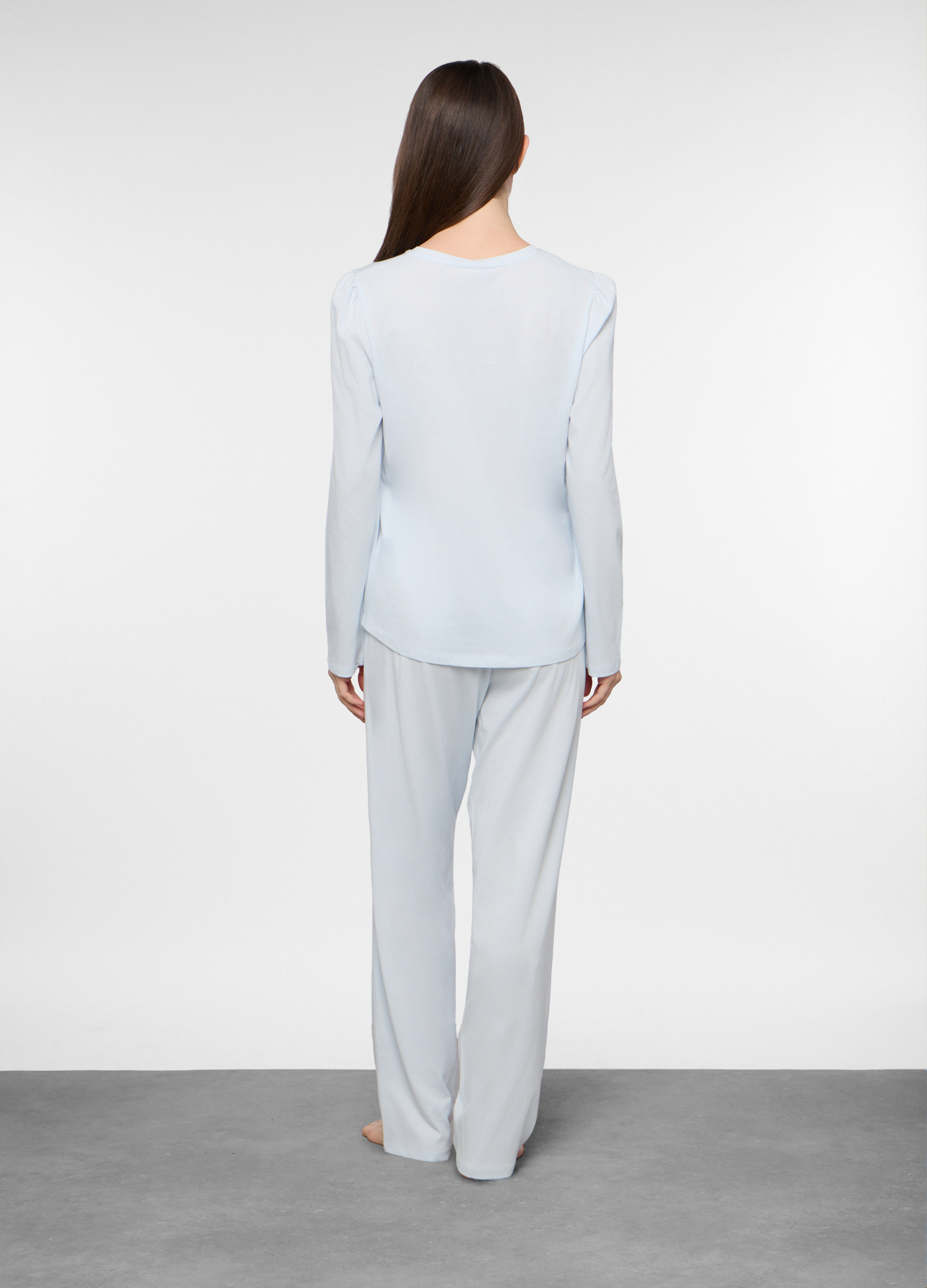 Alternative view of Ženski dugi pidžama set od čistog pamuka