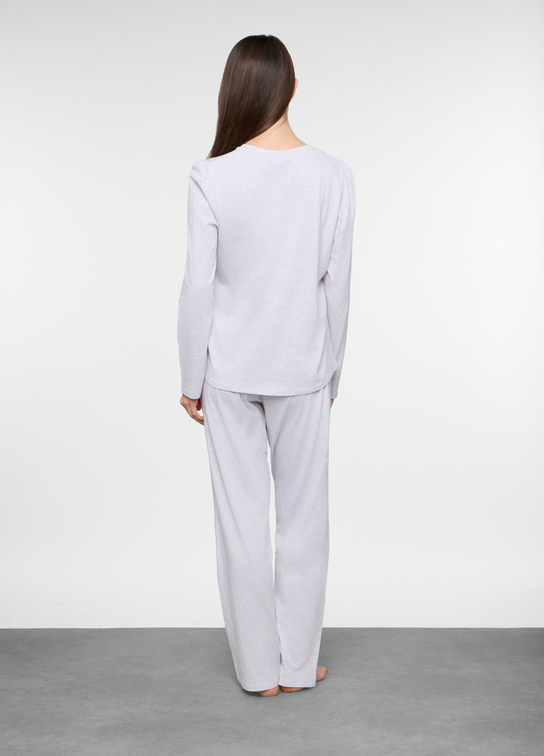 Alternative view of Ženski dugi pidžama set od čistog pamuka