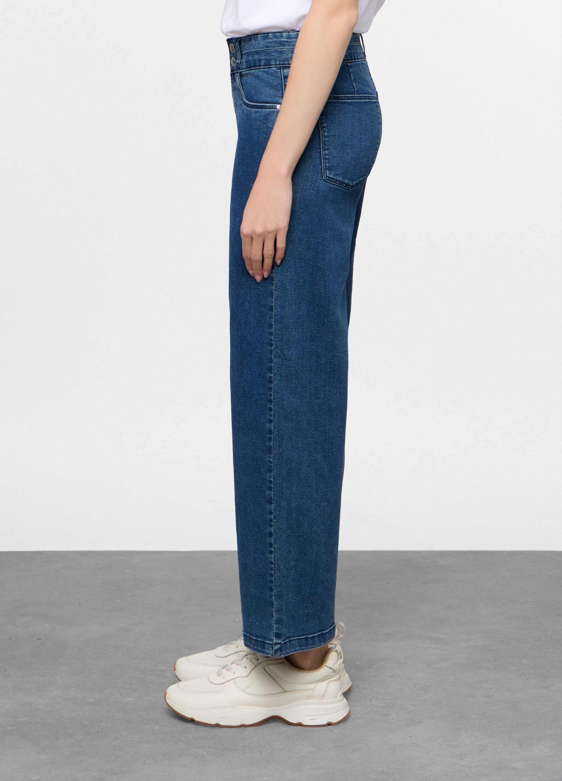 Alternative view of Ženske Culotte fit traper pantalone s 5 džepova od rastezljivog materijala