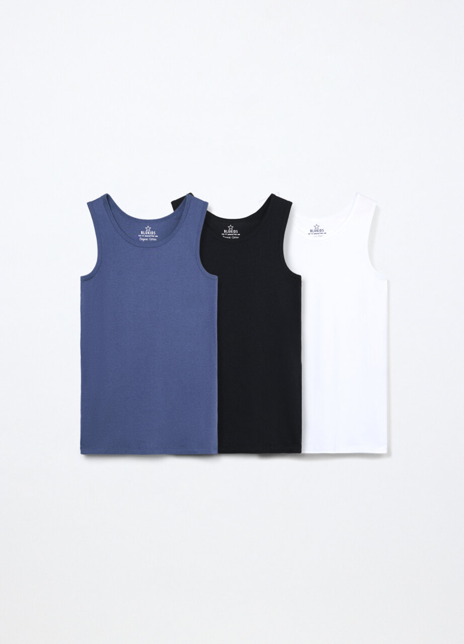 Set od 3 potkošulje od čistog pamuka u jersey tkanju za dječaka