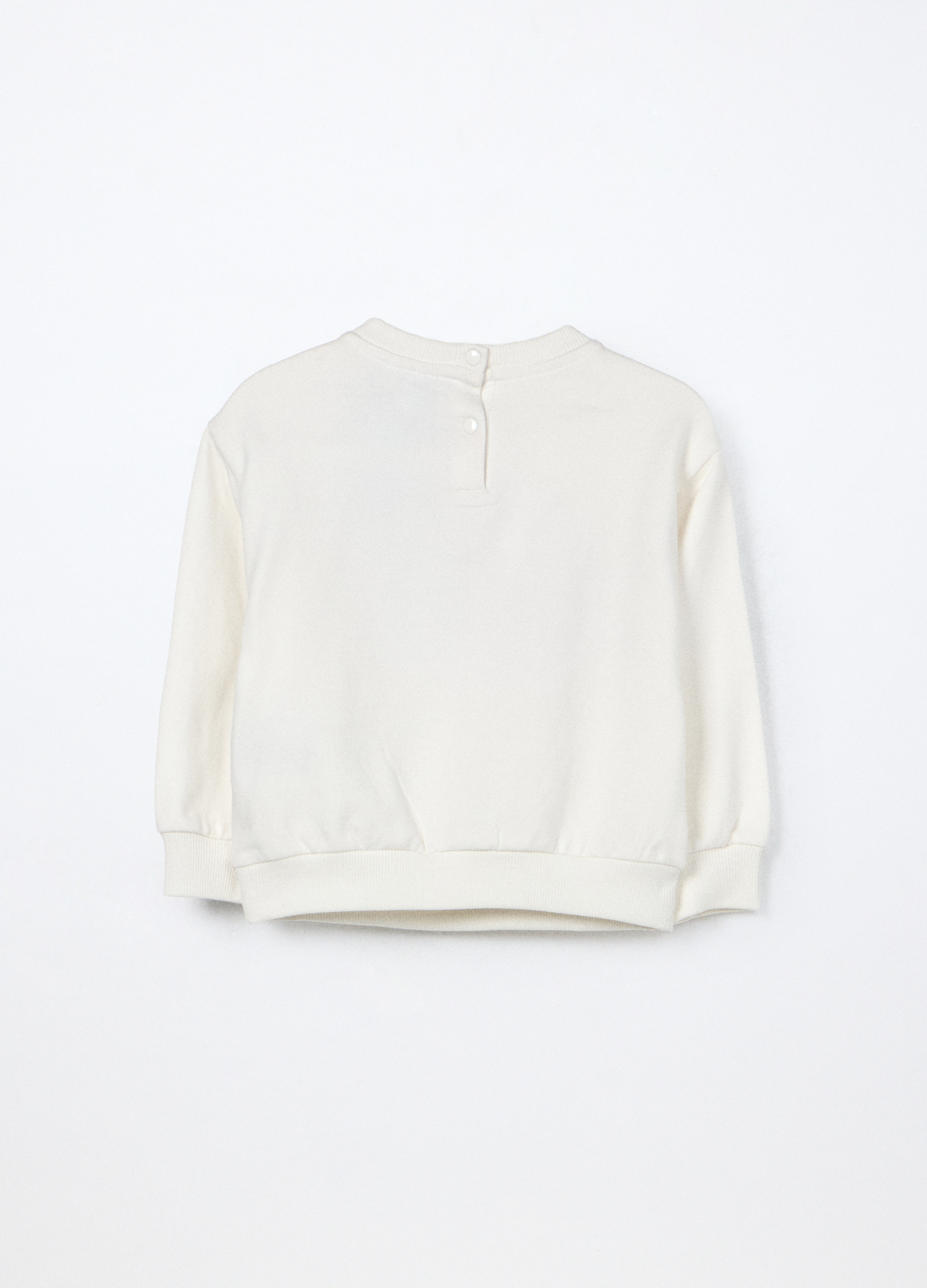 Alternative view of Majica od rastezljivog pamučnog flisa za bebu djevojčicu