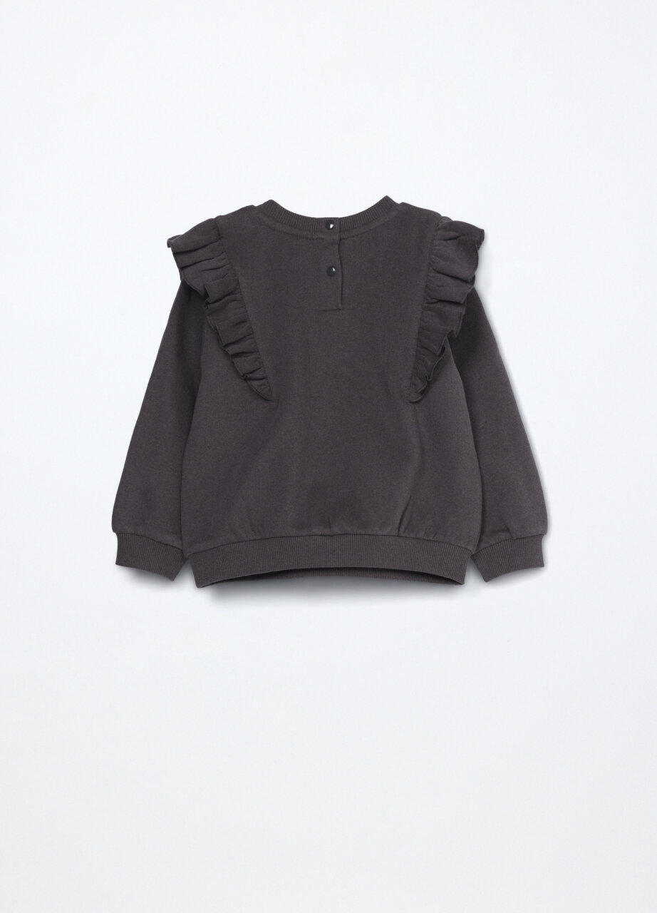 Alternative view of Majica od čistog pamučnog flisa za bebu djevojčicu