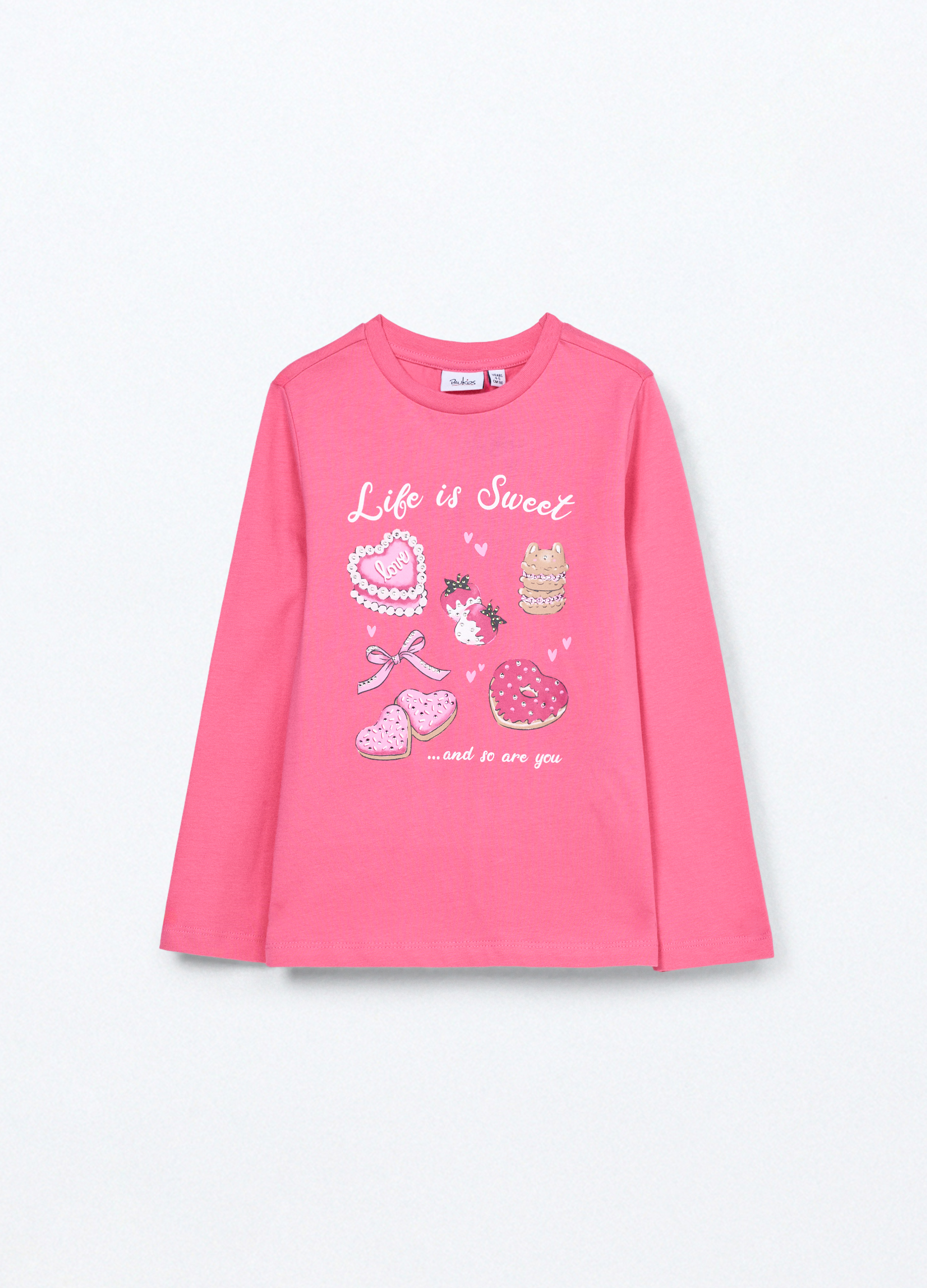 Majica od čistog pamuka u jersey tkanju za djevojčicu