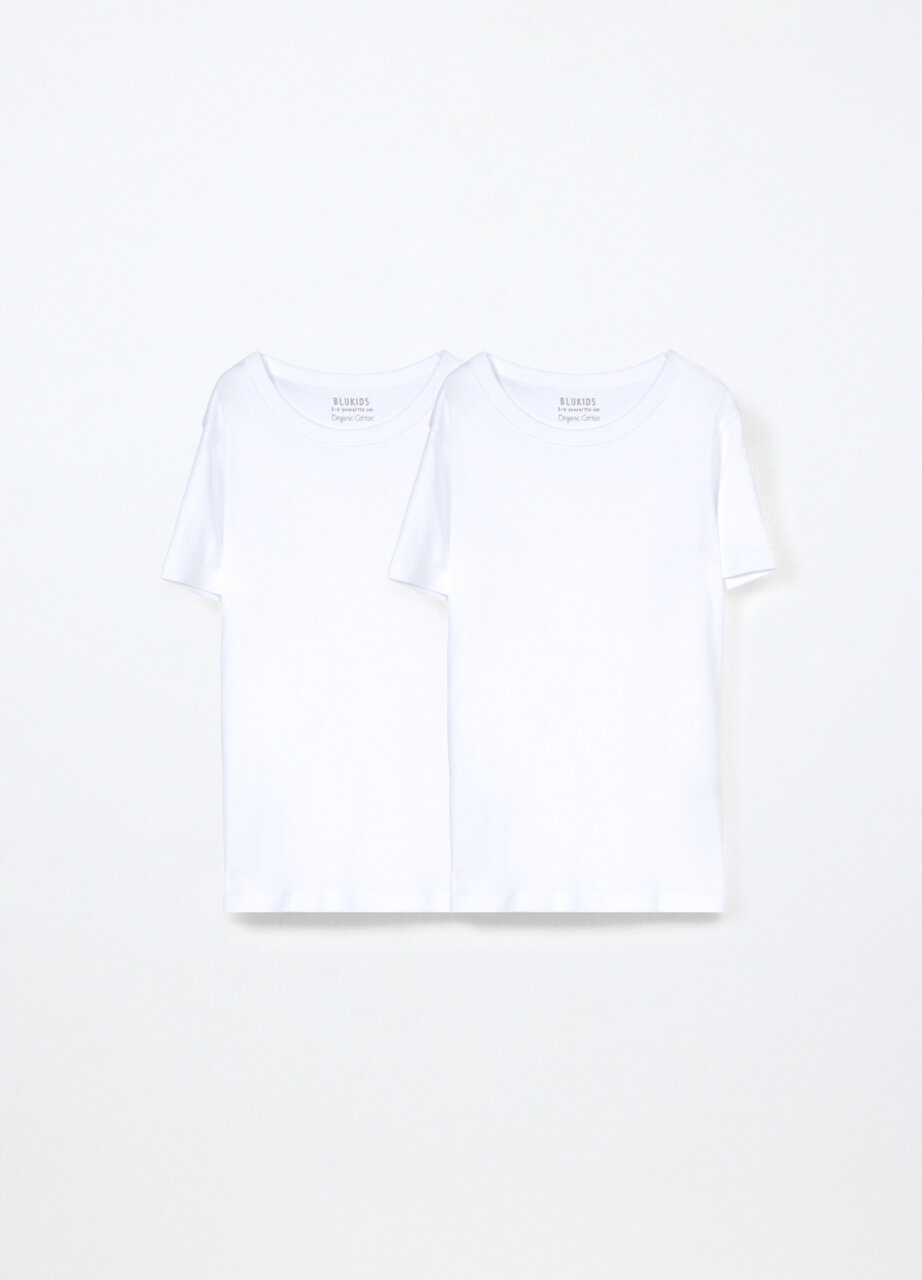 Set od 2 intimo majice od čistog pamučnog rebrastog pletiva za dječaka