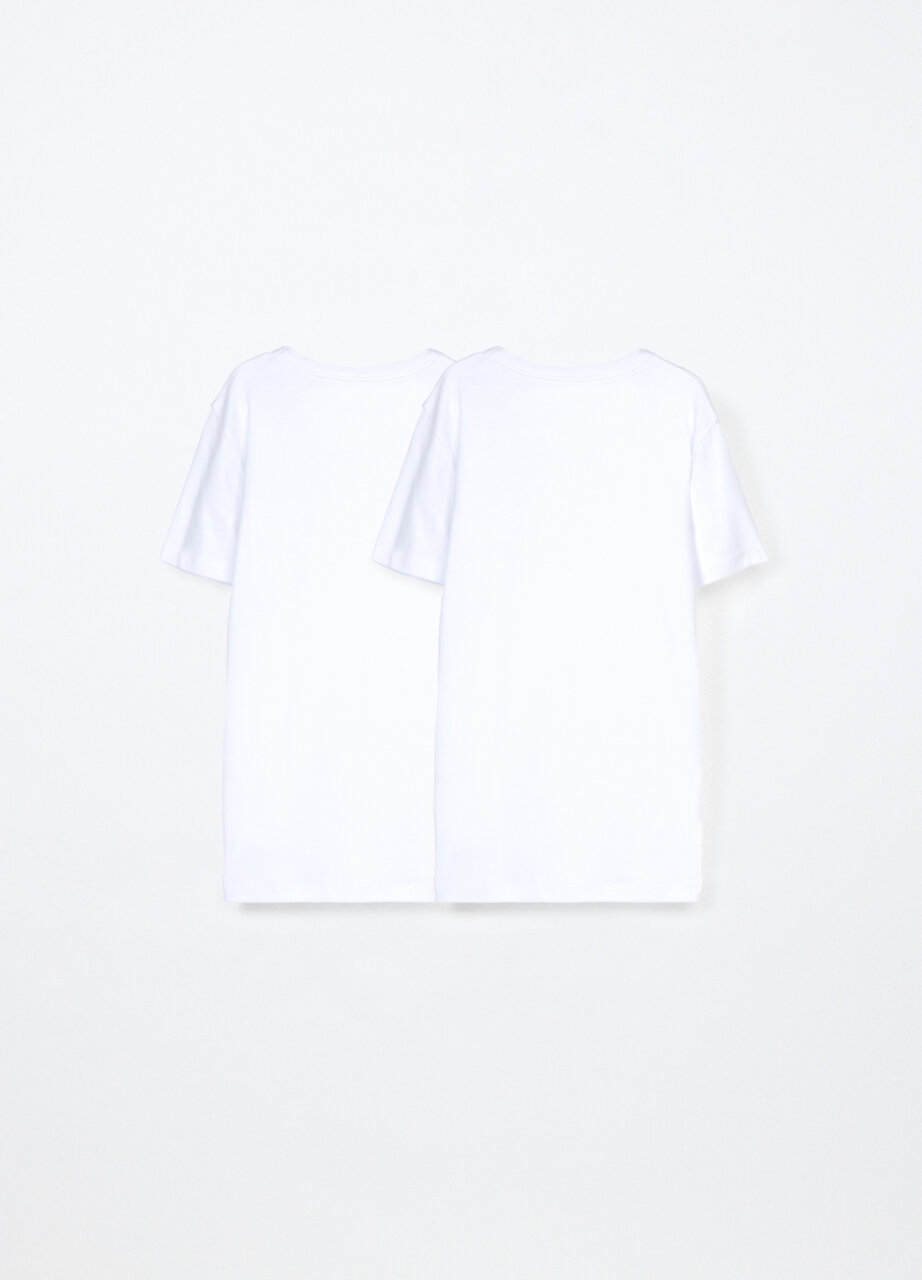 Alternative view of Set od 2 intimo majice od čistog pamučnog rebrastog pletiva za dječaka