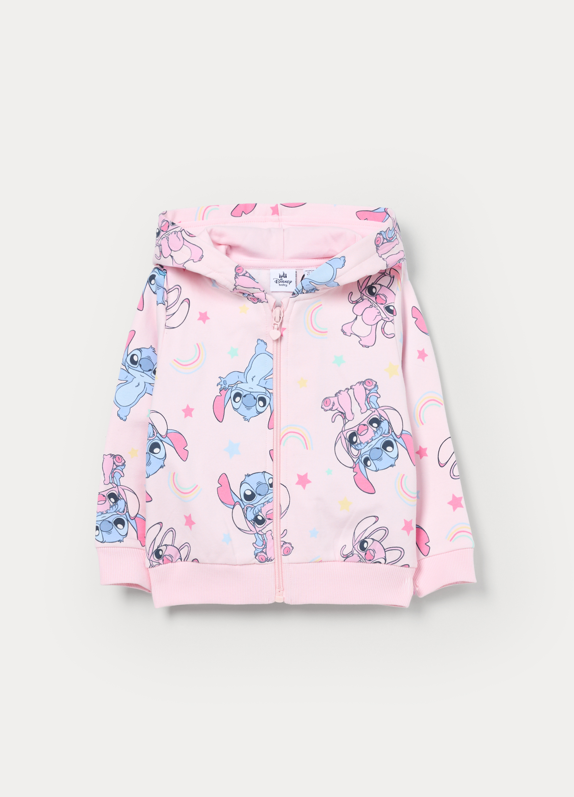 Dukserica na rajsferšlus s kapuljačom za djevojčicu