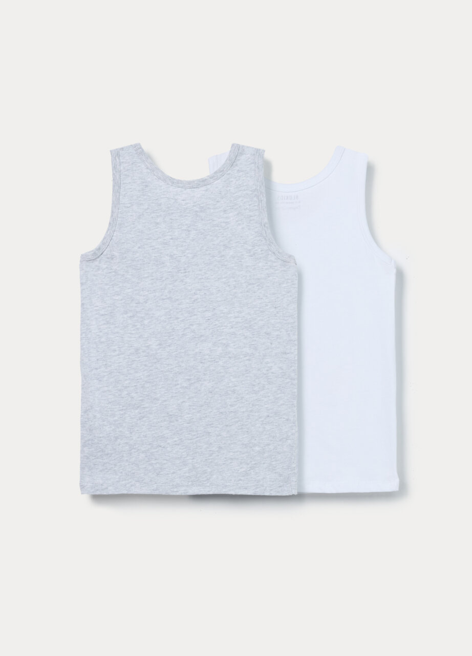 Alternative view of Set od 2 potkošulje od čistog pamučnog rebrastog pletiva za dječaka