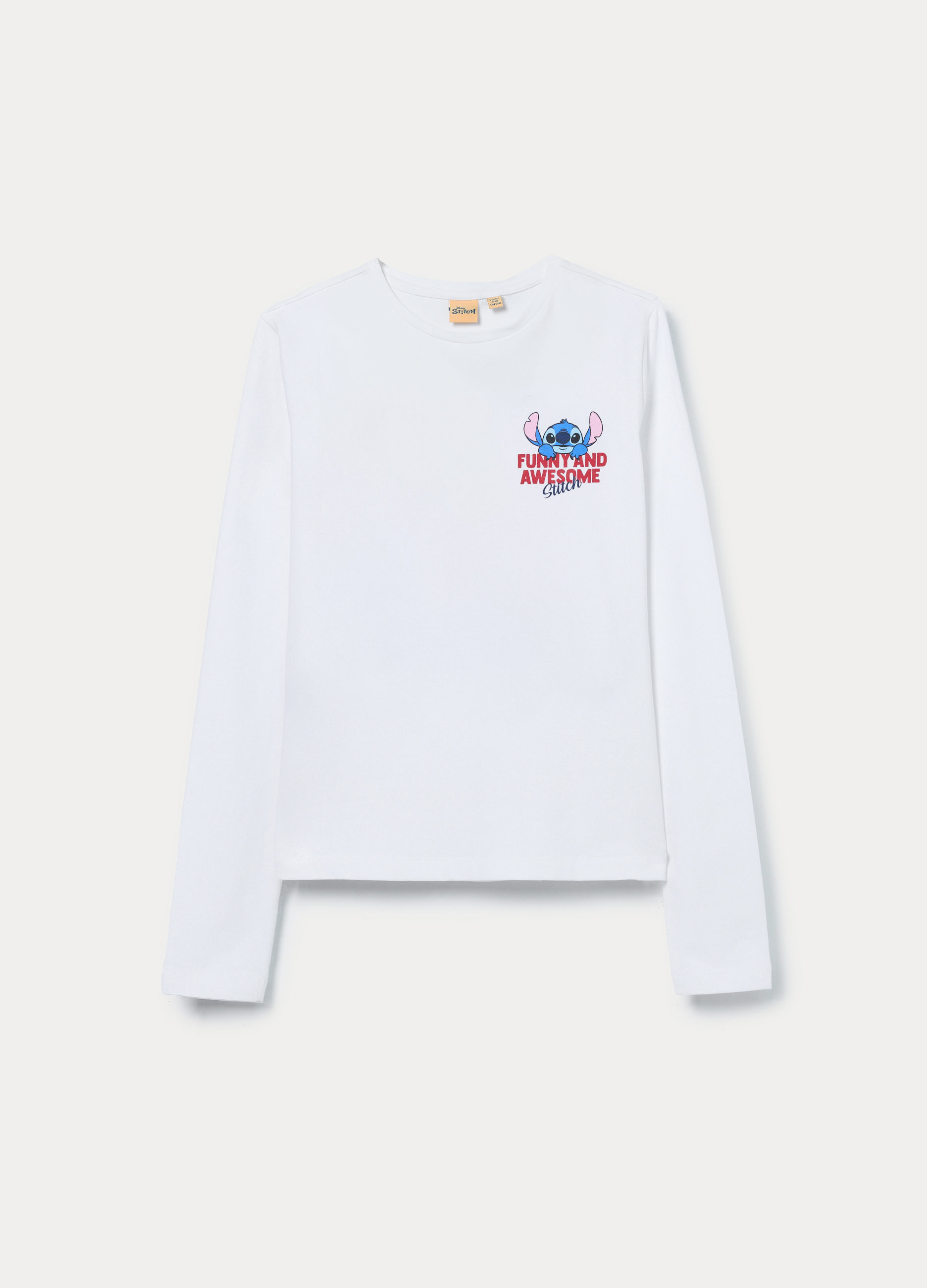 Majica od rastezljivog pamuka sa Stitch printom za djevojku