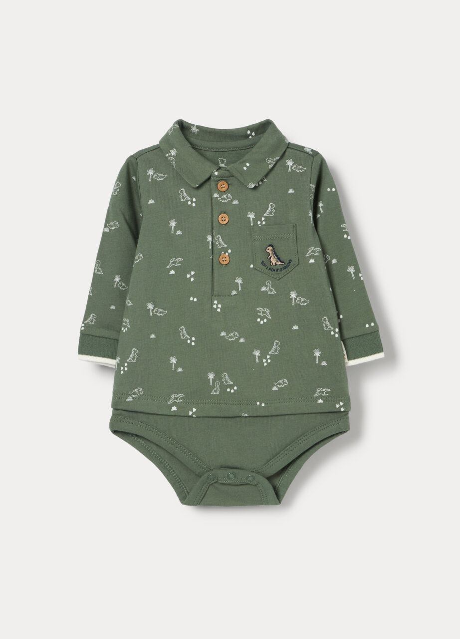 Body‑polo od čistog pamuka u jersey tkanju za bebu dječaka