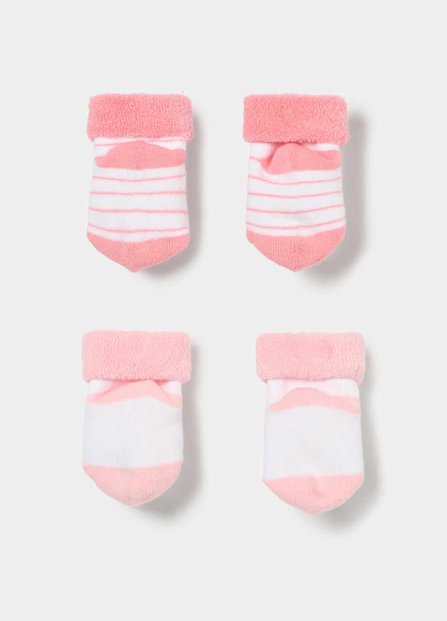 Alternative view of Set od 2 para čarapa od pamučnog frotira za bebu djevojčicu
