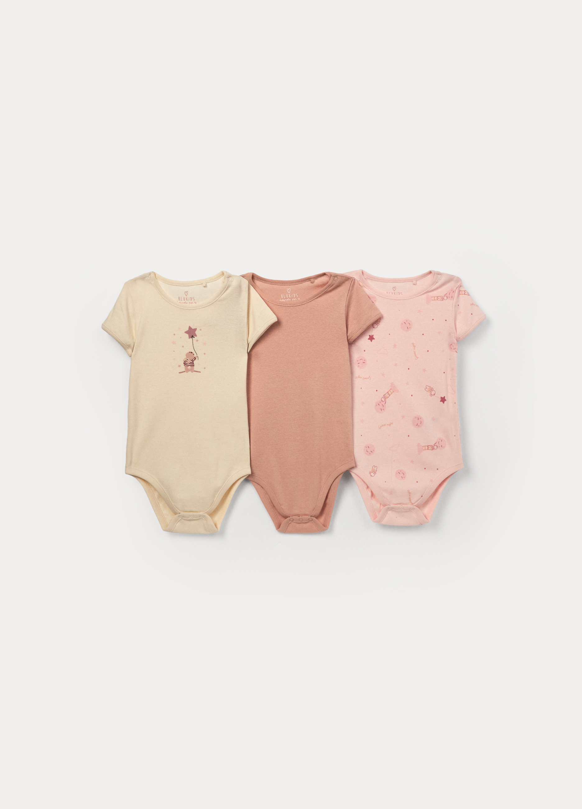 Set od 3 bodija od čistog pamuka