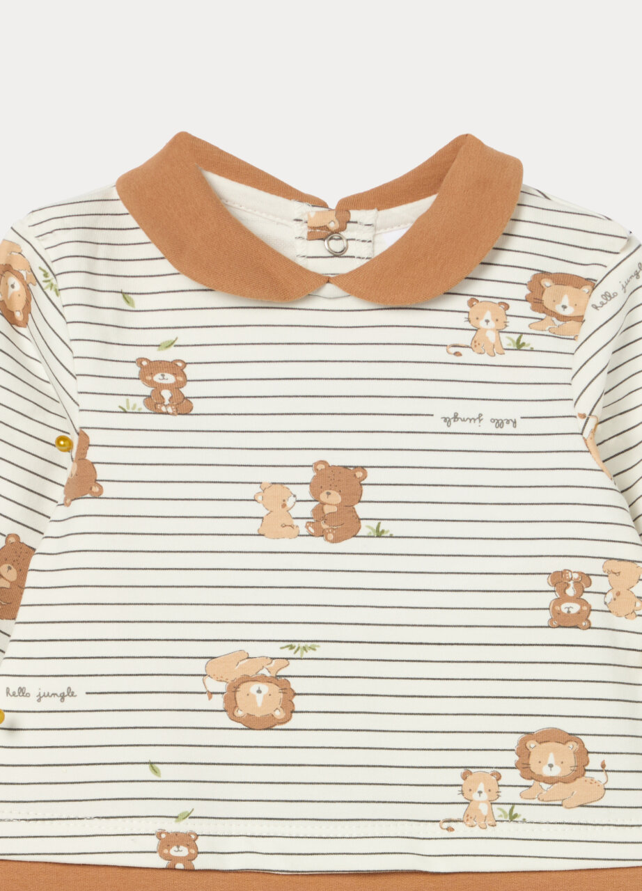 Alternative view of Pidžamica od rastezljivog pamučnog frotira za bebu dječaka