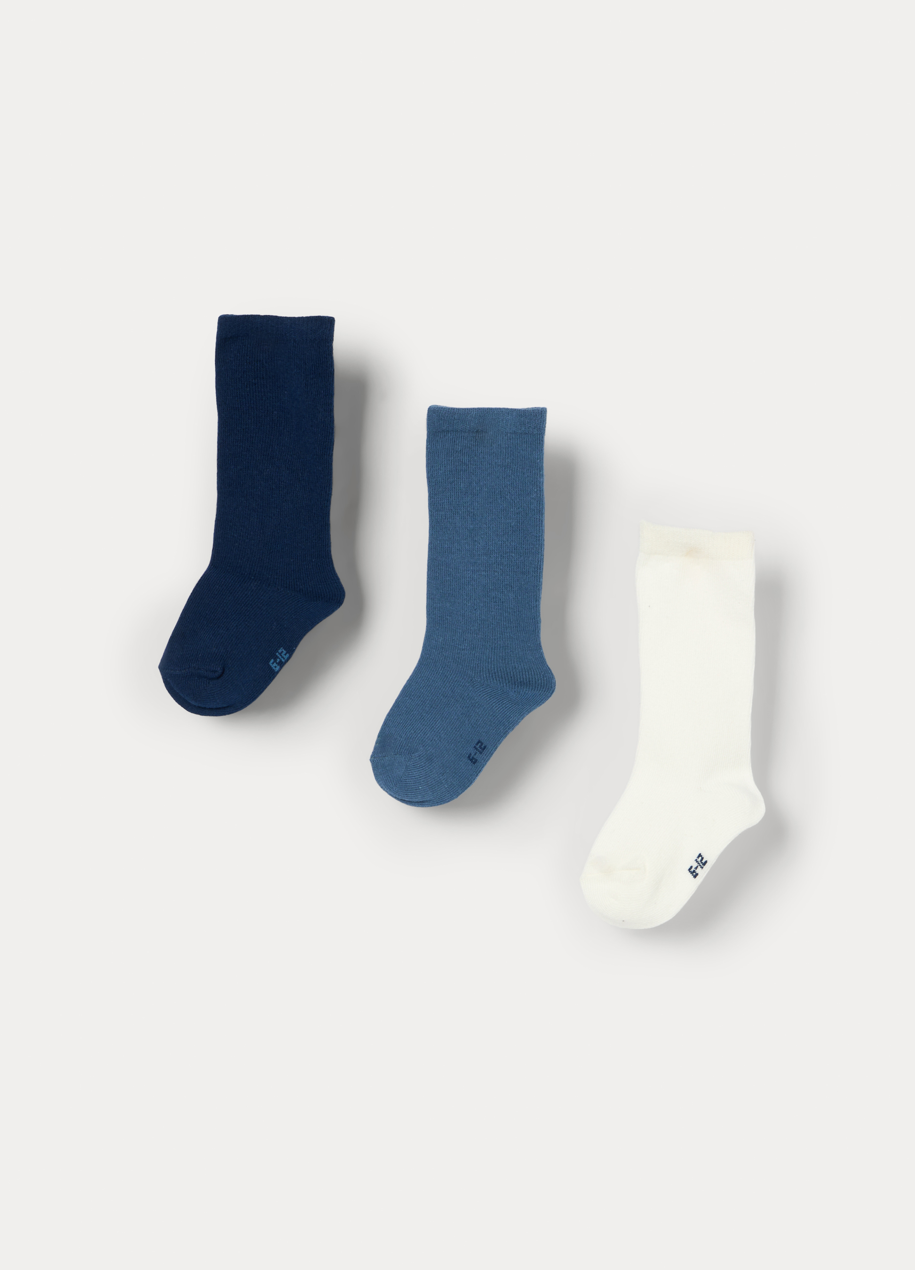 Alternative view of Set od 3 para dugih čarapa od mješavine pamuka