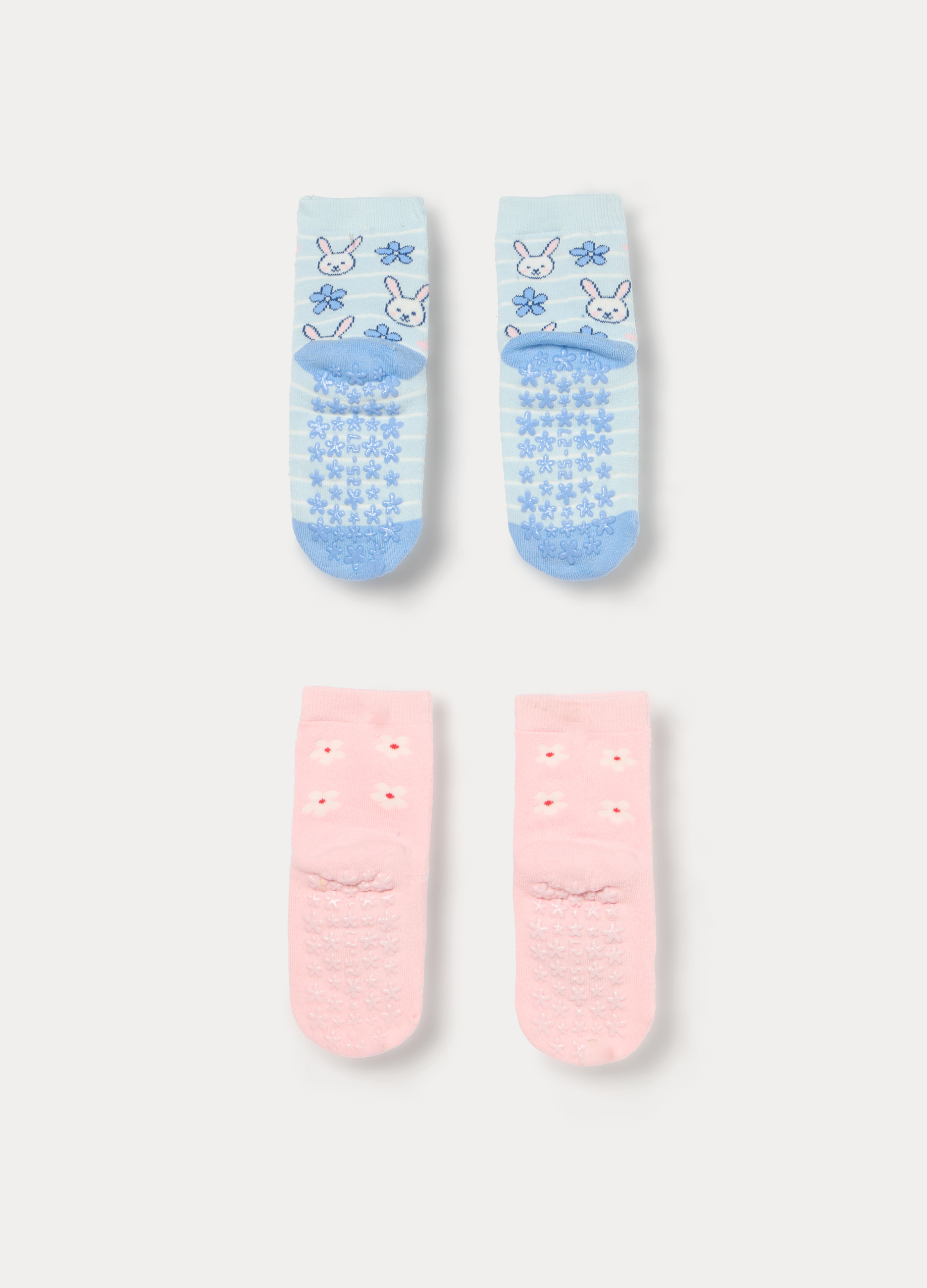 Alternative view of Set od 2 para neklizajućih čarapa od pamučnog frotira